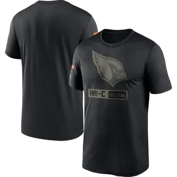 Men's Nike Arizona Cardinals Black 2020 Salute to Service Team Logo Performance T-Shirt -