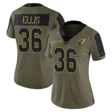 Women's Nike Arizona Cardinals Alex Ellis Olive 2021 Salute To Service Jersey - Limited