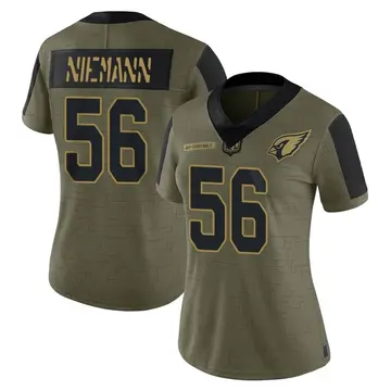 Women's Nike Arizona Cardinals Ben Niemann Olive 2021 Salute To Service Jersey - Limited