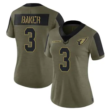 Women's Nike Arizona Cardinals Budda Baker Olive 2021 Salute To Service Jersey - Limited