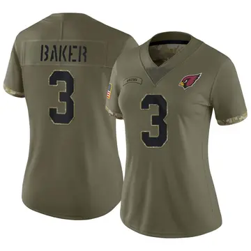 Women's Nike Arizona Cardinals Budda Baker Olive 2022 Salute To Service Jersey - Limited