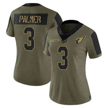 Women's Nike Arizona Cardinals Carson Palmer Olive 2021 Salute To Service Jersey - Limited