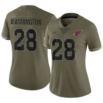 Women's Nike Arizona Cardinals Charles Washington Olive 2022 Salute To Service Jersey - Limited