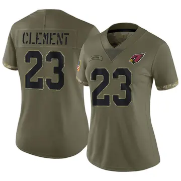 Women's Nike Arizona Cardinals Corey Clement Olive 2022 Salute To Service Jersey - Limited