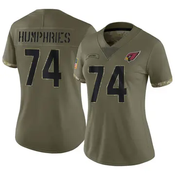 Women's Nike Arizona Cardinals D.J. Humphries Olive 2022 Salute To Service Jersey - Limited
