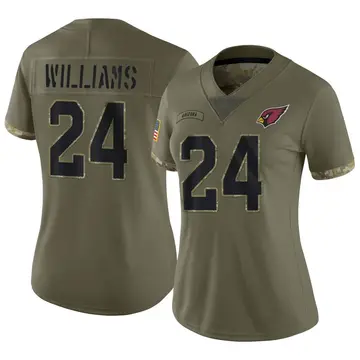 Women's Nike Arizona Cardinals Darrel Williams Olive 2022 Salute To Service Jersey - Limited