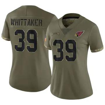 Women's Nike Arizona Cardinals Jace Whittaker Olive 2022 Salute To Service Jersey - Limited