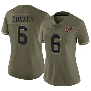 Women's Nike Arizona Cardinals James Conner Olive 2022 Salute To Service Jersey - Limited