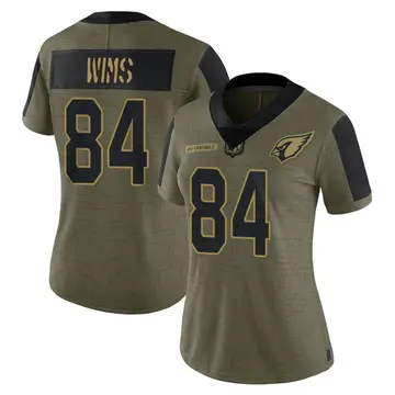 Women's Nike Arizona Cardinals Javon Wims Olive 2021 Salute To Service Jersey - Limited