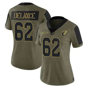 Women's Nike Arizona Cardinals Jean Delance Olive 2021 Salute To Service Jersey - Limited
