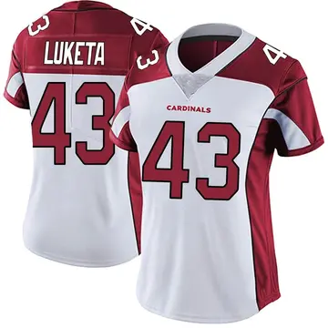 Women's Nike Arizona Cardinals Jesse Luketa White Vapor Untouchable Jersey - Limited