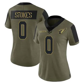 Women's Nike Arizona Cardinals LaRon Stokes Olive 2021 Salute To Service Jersey - Limited