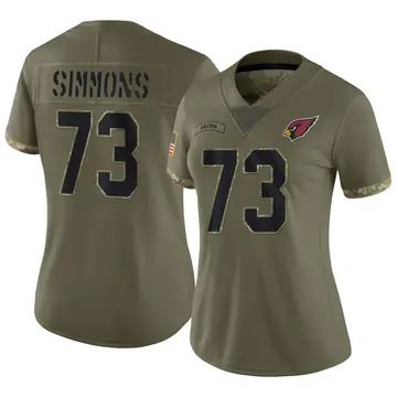 Women's Nike Arizona Cardinals Lachavious Simmons Olive 2022 Salute To Service Jersey - Limited