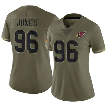 Women's Nike Arizona Cardinals Manny Jones Olive 2022 Salute To Service Jersey - Limited