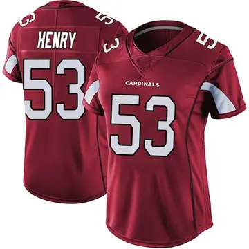 Women's Nike Arizona Cardinals Marcus Henry Red Vapor Team Color Untouchable Jersey - Limited