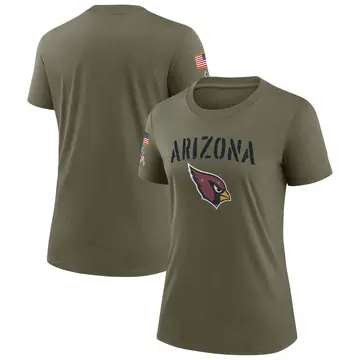 Women's Nike Arizona Cardinals Olive 2022 Salute To Service T-Shirt - Legend