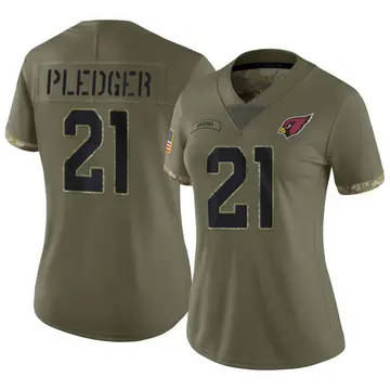 Women's Nike Arizona Cardinals TJ Pledger Olive 2022 Salute To Service Jersey - Limited