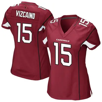 Women's Nike Arizona Cardinals Tristan Vizcaino Cardinal Team Color Jersey - Game