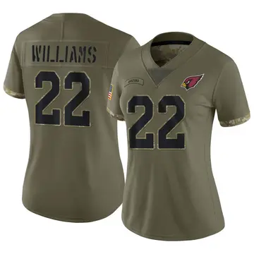 Women's Nike Arizona Cardinals Ty'Son Williams Olive 2022 Salute To Service Jersey - Limited