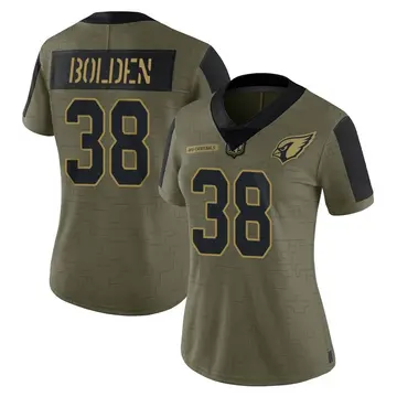 Women's Nike Arizona Cardinals Victor Bolden Olive 2021 Salute To Service Jersey - Limited