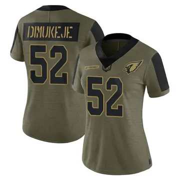 Women's Nike Arizona Cardinals Victor Dimukeje Olive 2021 Salute To Service Jersey - Limited