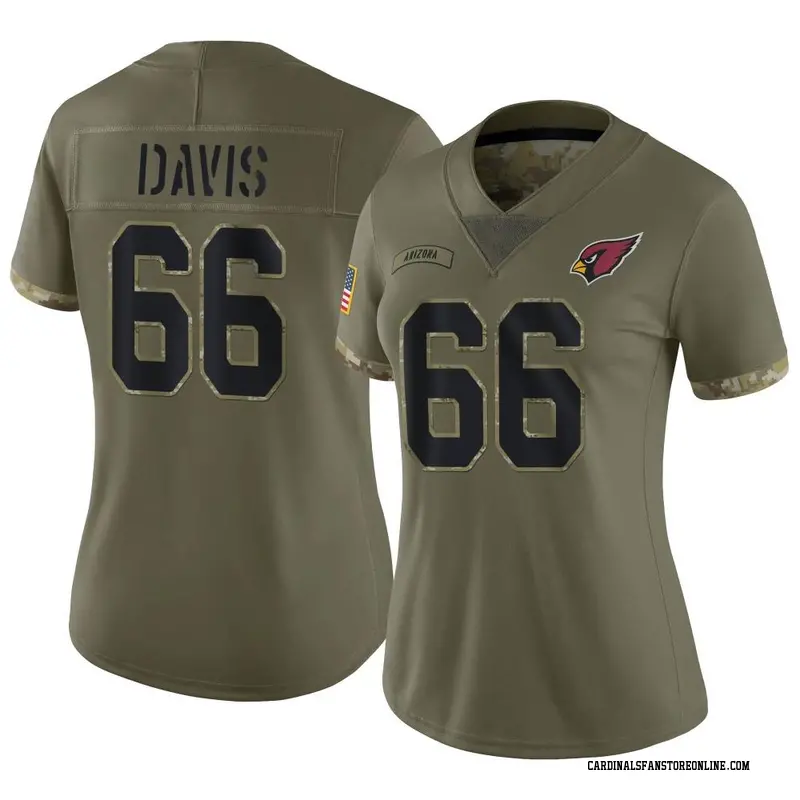 Women's Nike Arizona Cardinals Wyatt Davis Olive 2022 Salute To Service Jersey - Limited
