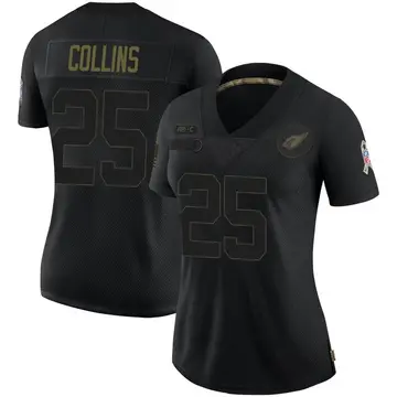 Women's Nike Arizona Cardinals Zaven Collins Black 2020 Salute To Service Jersey - Limited