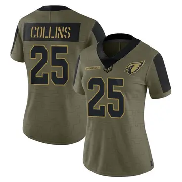 Women's Nike Arizona Cardinals Zaven Collins Olive 2021 Salute To Service Jersey - Limited