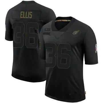 Youth Nike Arizona Cardinals Alex Ellis Black 2020 Salute To Service Jersey - Limited