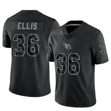 Youth Nike Arizona Cardinals Alex Ellis Black Reflective Jersey - Limited