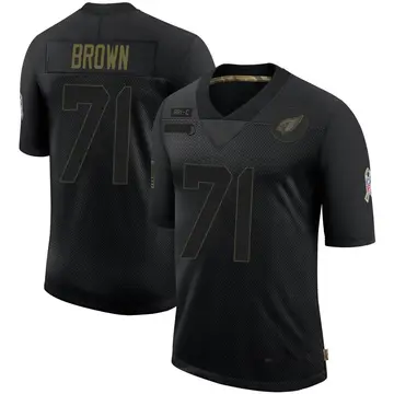 Youth Nike Arizona Cardinals Andrew Brown Black 2020 Salute To Service Jersey - Limited