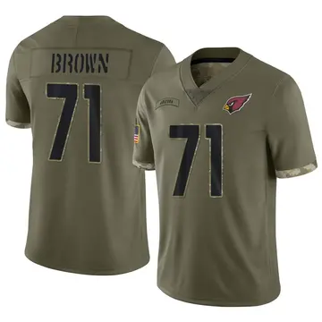 Youth Nike Arizona Cardinals Andrew Brown Olive 2022 Salute To Service Jersey - Limited