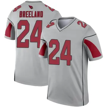 Youth Nike Arizona Cardinals Bashaud Breeland Inverted Silver Jersey - Legend