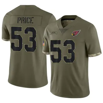 Youth Nike Arizona Cardinals Billy Price Olive 2022 Salute To Service Jersey - Limited