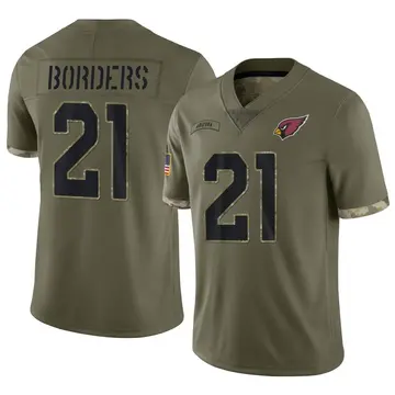 Youth Nike Arizona Cardinals Breon Borders Olive 2022 Salute To Service Jersey - Limited