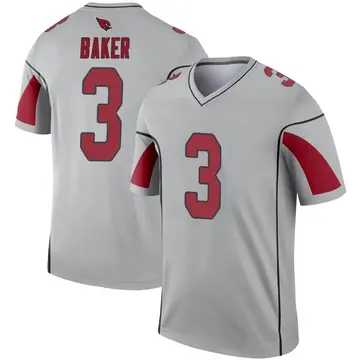 Youth Nike Arizona Cardinals Budda Baker Inverted Silver Jersey - Legend