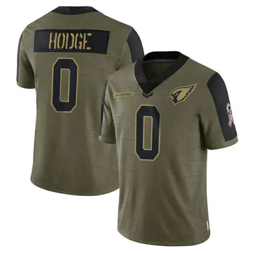 Youth Nike Arizona Cardinals Changa Hodge Olive 2021 Salute To Service Jersey - Limited
