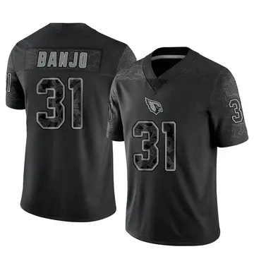 Youth Nike Arizona Cardinals Chris Banjo Black Reflective Jersey - Limited