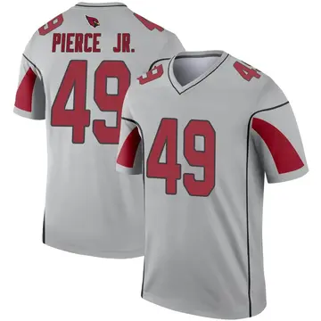 Youth Nike Arizona Cardinals Chris Pierce Jr. Inverted Silver Jersey - Legend