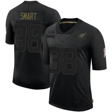 Youth Nike Arizona Cardinals Jared Smart Black 2020 Salute To Service Jersey - Limited