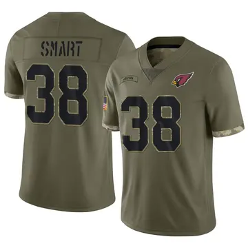 Youth Nike Arizona Cardinals Jared Smart Olive 2022 Salute To Service Jersey - Limited