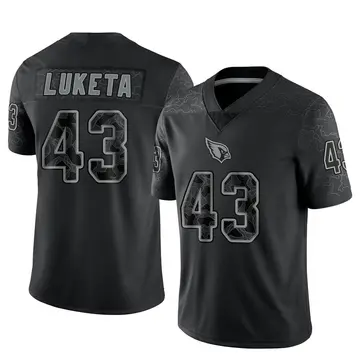 Youth Nike Arizona Cardinals Jesse Luketa Black Reflective Jersey - Limited