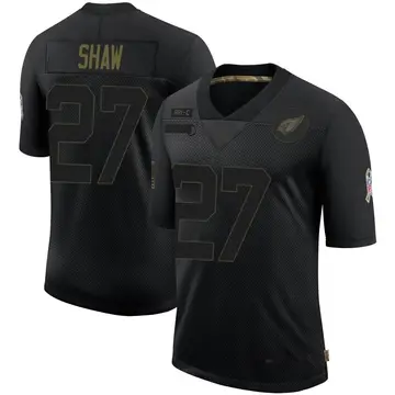 Youth Nike Arizona Cardinals Josh Shaw Black 2020 Salute To Service Jersey - Limited
