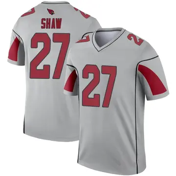 Youth Nike Arizona Cardinals Josh Shaw Inverted Silver Jersey - Legend