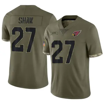 Youth Nike Arizona Cardinals Josh Shaw Olive 2022 Salute To Service Jersey - Limited