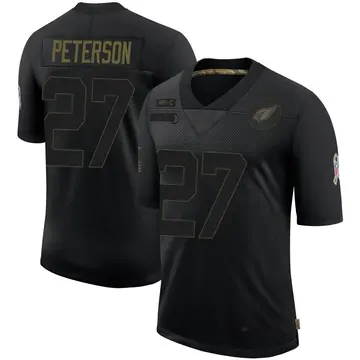 Youth Nike Arizona Cardinals Kevin Peterson Black 2020 Salute To Service Jersey - Limited