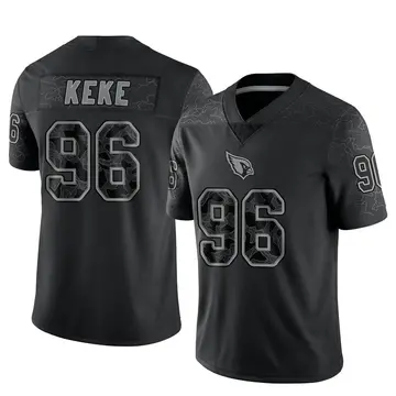 Youth Nike Arizona Cardinals Kingsley Keke Black Reflective Jersey - Limited