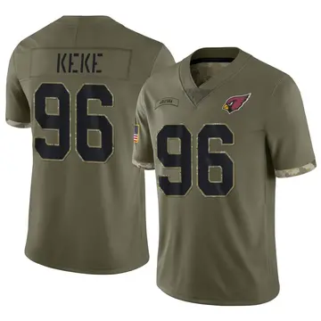 Youth Nike Arizona Cardinals Kingsley Keke Olive 2022 Salute To Service Jersey - Limited