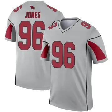 Youth Nike Arizona Cardinals Manny Jones Inverted Silver Jersey - Legend