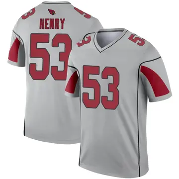Youth Nike Arizona Cardinals Marcus Henry Inverted Silver Jersey - Legend